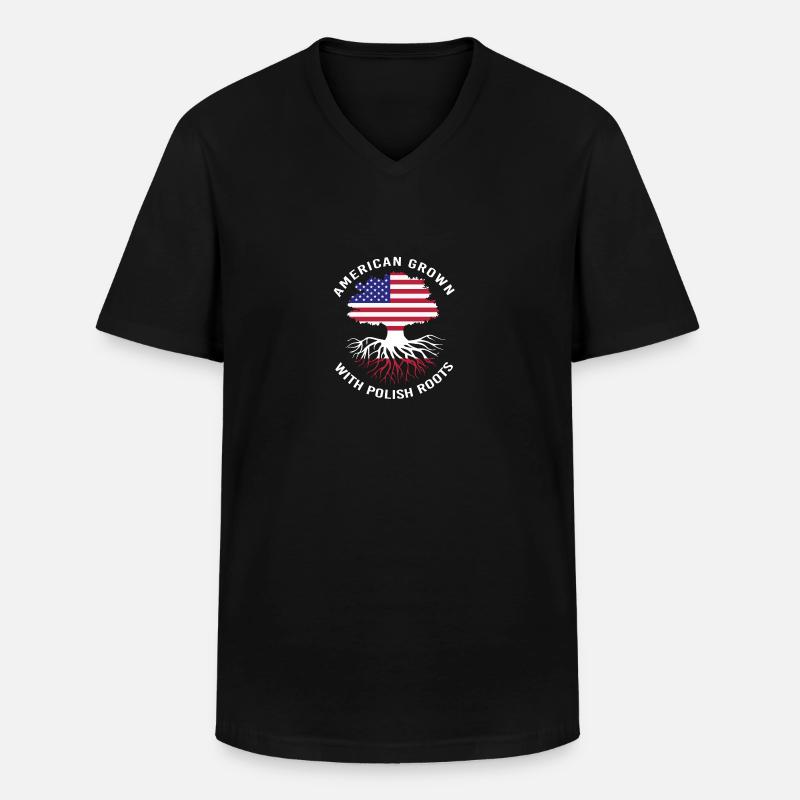 Polen Polnisch - Männer-T-Shirt mit V-Ausschnitt - Schwarz