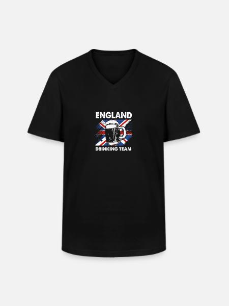 England English - Men's V-Neck T-Shirt - black