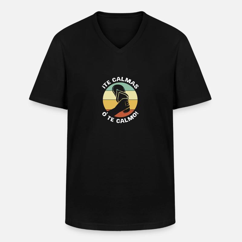 Latina Mutter Latino - Männer-T-Shirt mit V-Ausschnitt - Schwarz