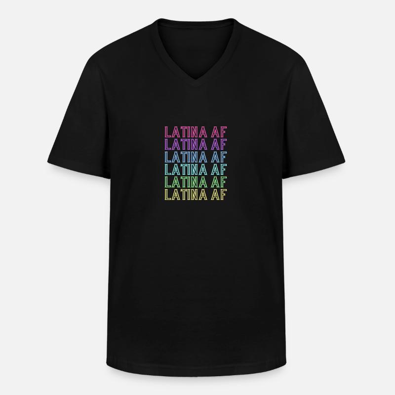 Latina Mutter - Männer-T-Shirt mit V-Ausschnitt - Schwarz