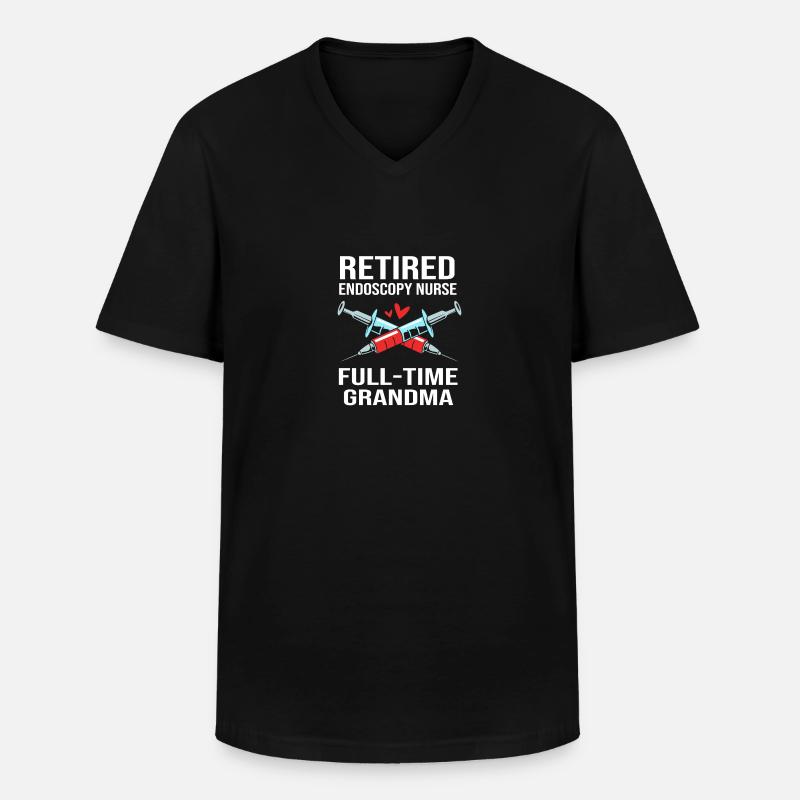 Krankenschwester Rente - Männer-T-Shirt mit V-Ausschnitt - Schwarz