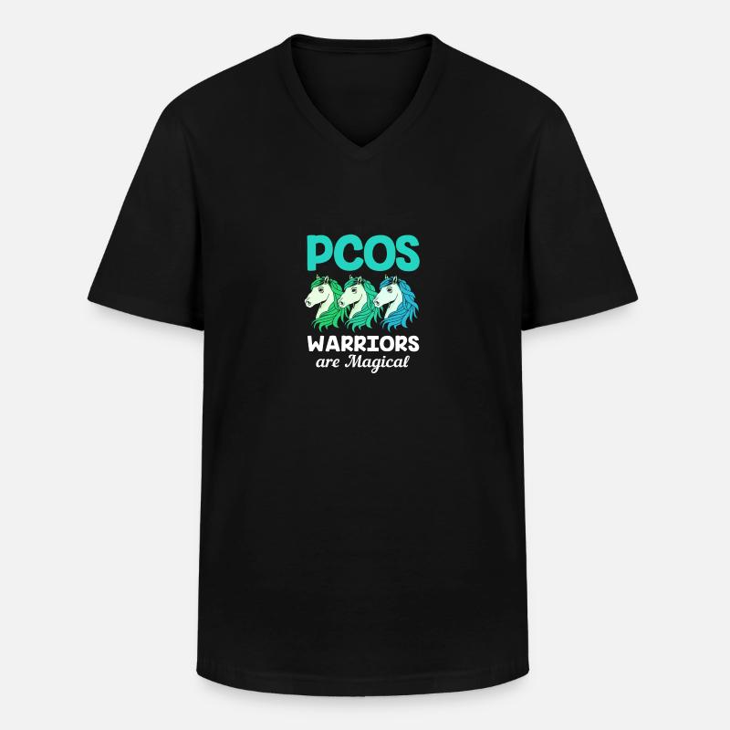 Pcos-Bewusstsein - Männer-T-Shirt mit V-Ausschnitt - Schwarz