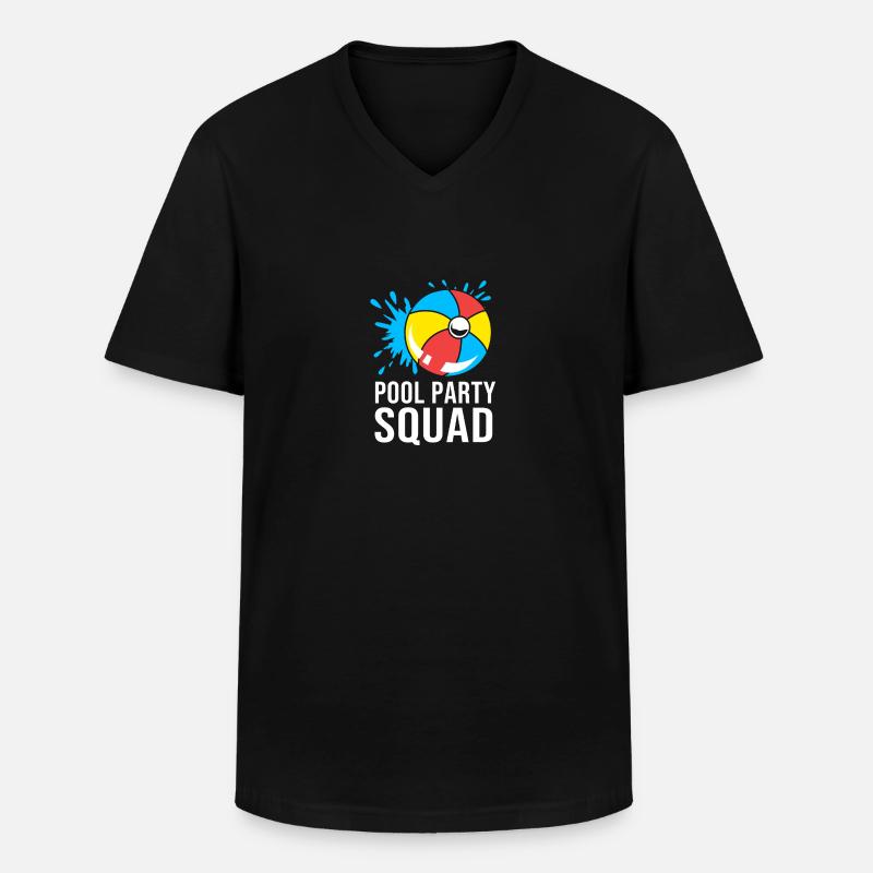 Pool Party - Männer-T-Shirt mit V-Ausschnitt - Schwarz