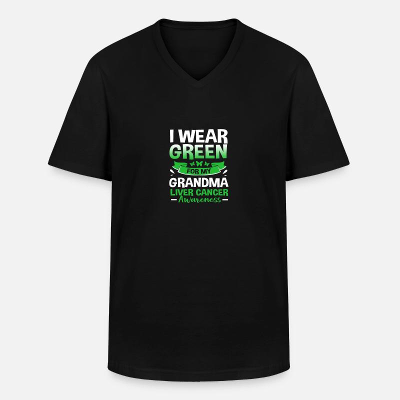 Lebererkrankung - Männer-T-Shirt mit V-Ausschnitt - Schwarz