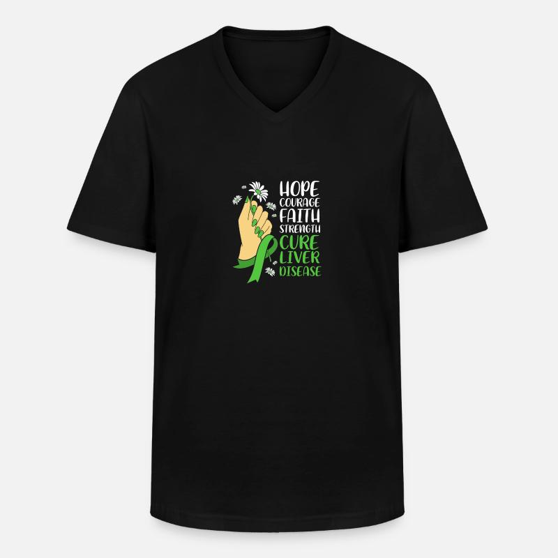 Lebererkrankung - Männer-T-Shirt mit V-Ausschnitt - Schwarz