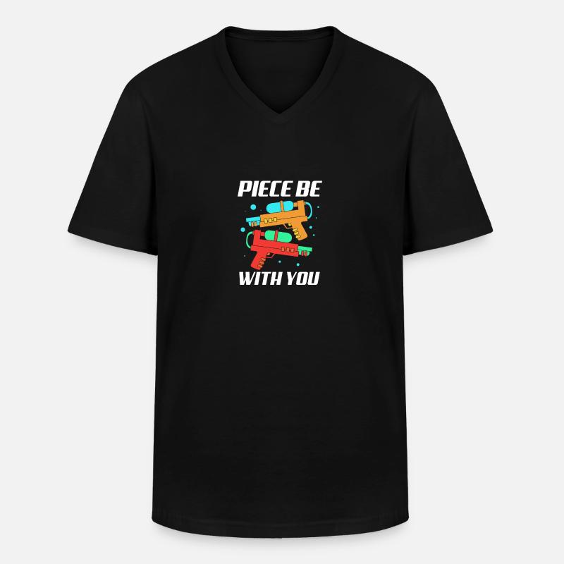 Wasserpistole - Männer-T-Shirt mit V-Ausschnitt - Schwarz