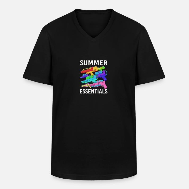 Wasserpistole - Männer-T-Shirt mit V-Ausschnitt - Schwarz