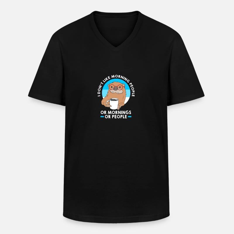 Otter - Männer-T-Shirt mit V-Ausschnitt - Schwarz