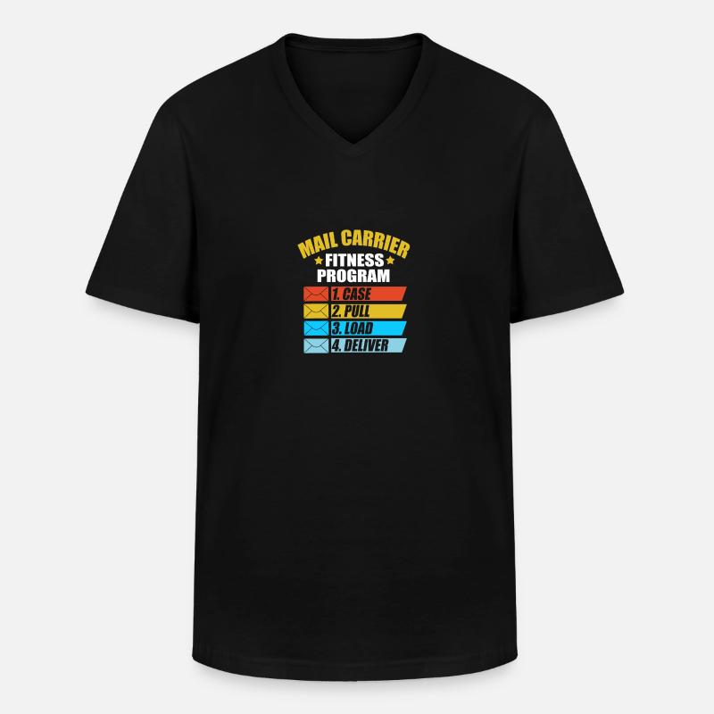 Postbote - Männer-T-Shirt mit V-Ausschnitt - Schwarz