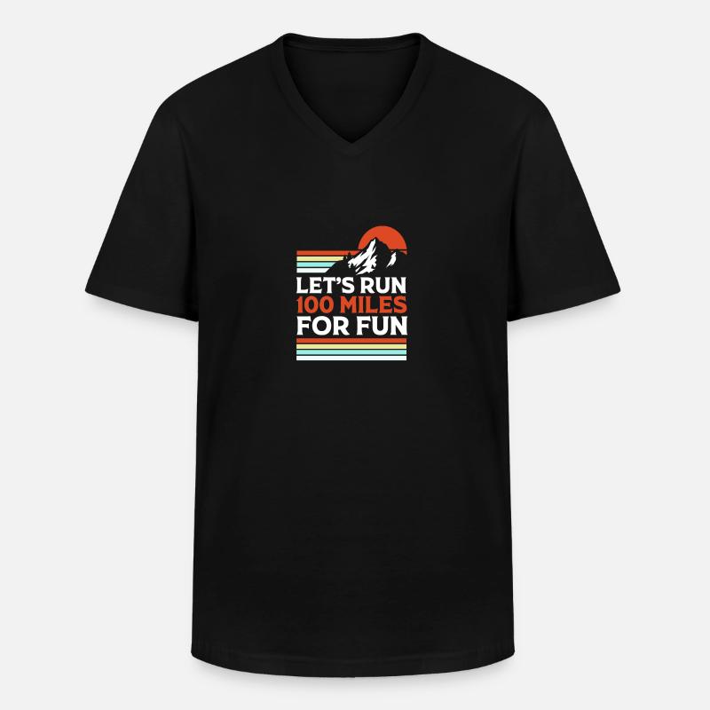 Trailrunning - Männer-T-Shirt mit V-Ausschnitt - Schwarz