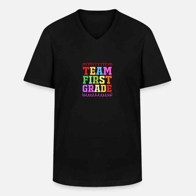 Erstklässler - Männer-T-Shirt mit V-Ausschnitt - Schwarz