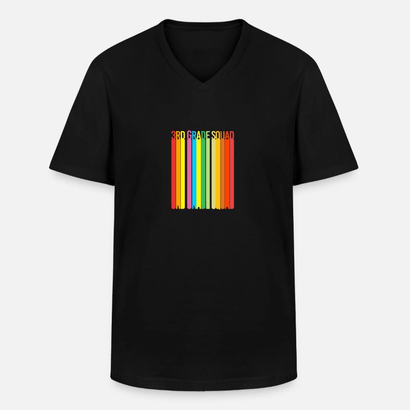3. Klasse - Männer-T-Shirt mit V-Ausschnitt - Schwarz