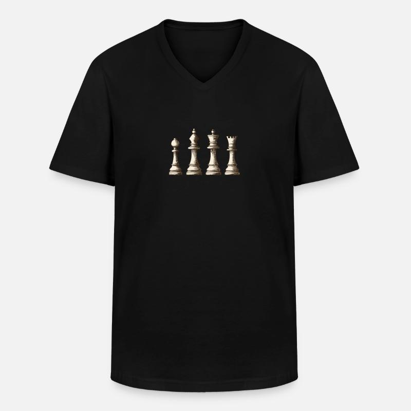 Schach - Männer-T-Shirt mit V-Ausschnitt - Schwarz