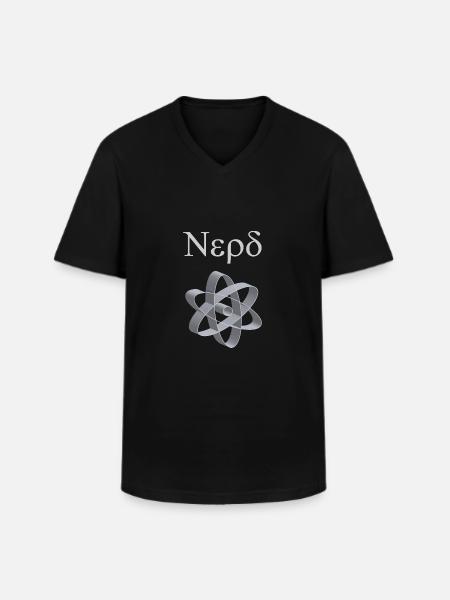 Nerd! Cool nerd shirt! - Men's V-Neck T-Shirt - black