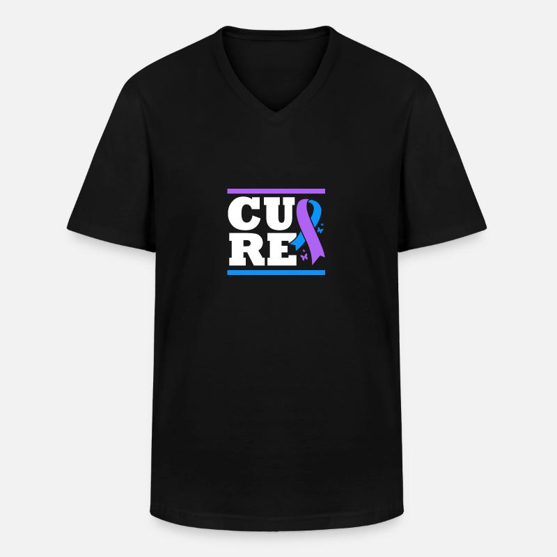 Rheuma Arthritis - Männer-T-Shirt mit V-Ausschnitt - Schwarz