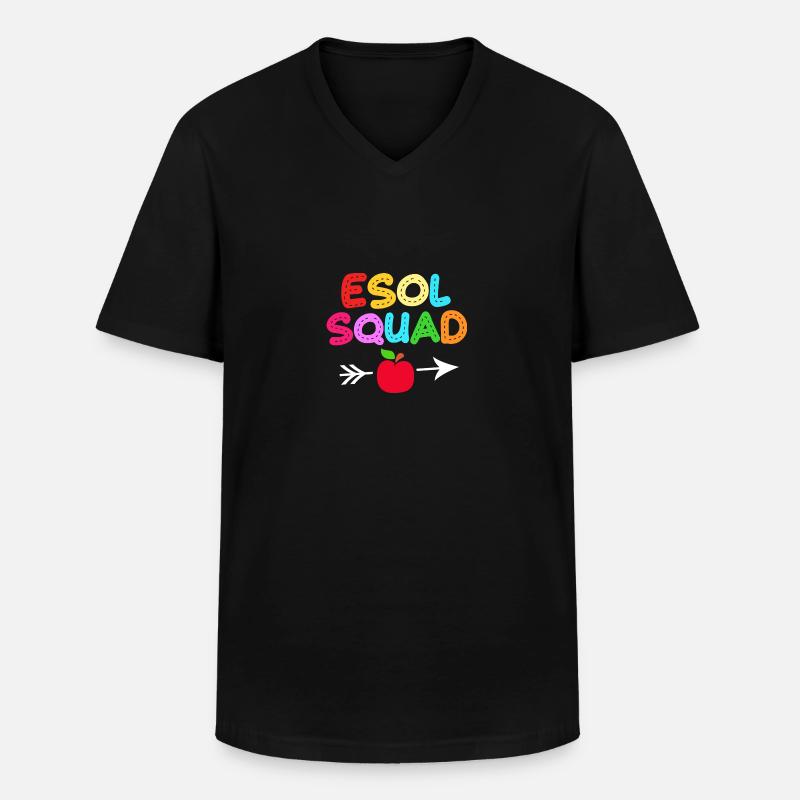 Englischlehrerin Englisch Lehrer - Männer-T-Shirt mit V-Ausschnitt - Schwarz