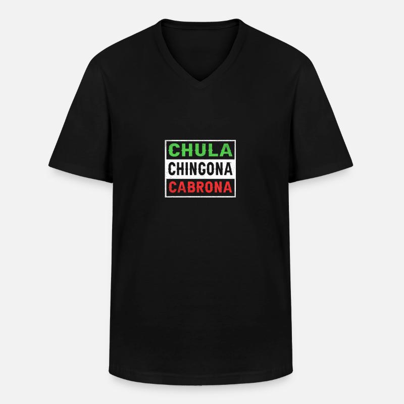 Latina Mutter - Männer-T-Shirt mit V-Ausschnitt - Schwarz