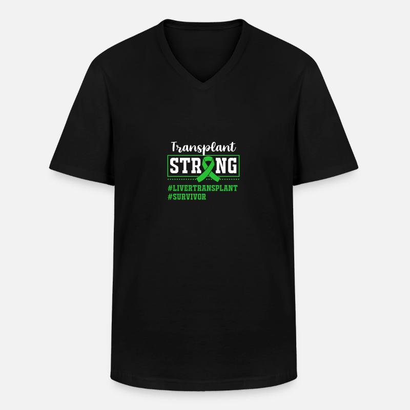Lebererkrankung - Männer-T-Shirt mit V-Ausschnitt - Schwarz