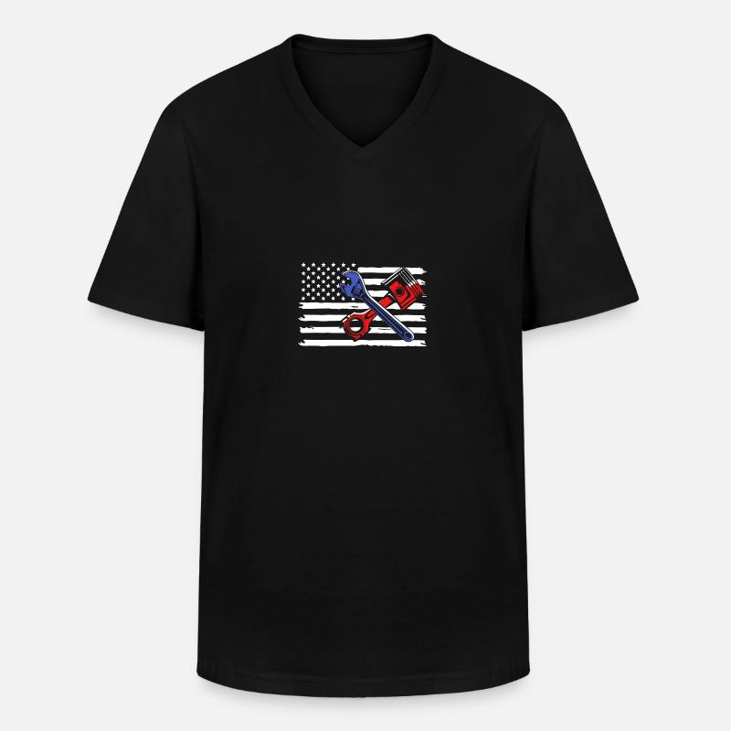 Autofahrer - Männer-T-Shirt mit V-Ausschnitt - Schwarz