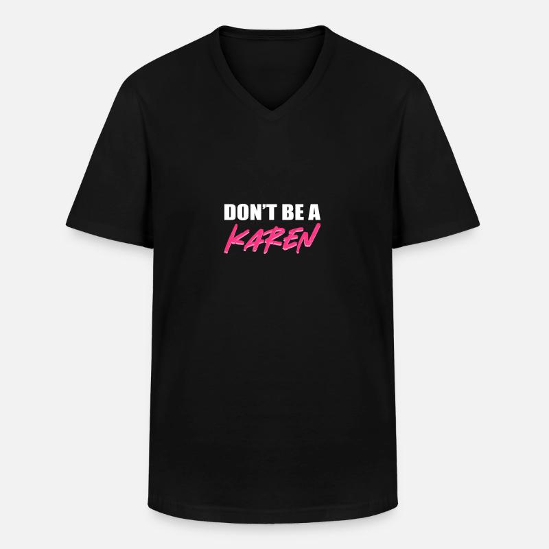 Karen - Männer-T-Shirt mit V-Ausschnitt - Schwarz