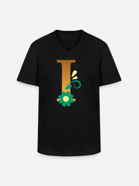 I - T-shirt col V Homme - noir