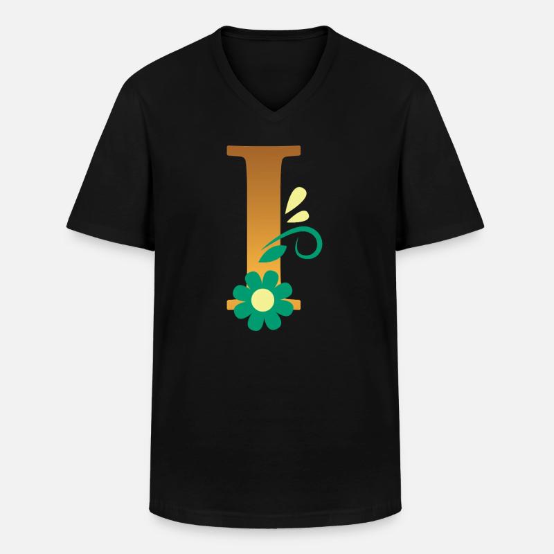 I - Männer-T-Shirt mit V-Ausschnitt - Schwarz