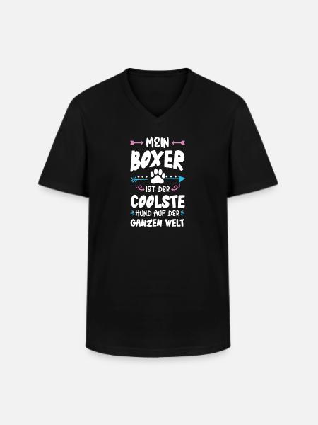 Dicton de chien boxer - T-shirt col V Homme - noir