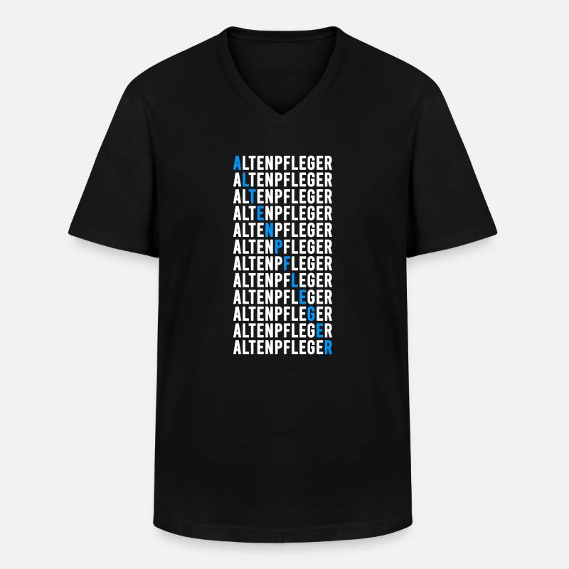 Altenpfleger - Männer-T-Shirt mit V-Ausschnitt - Schwarz