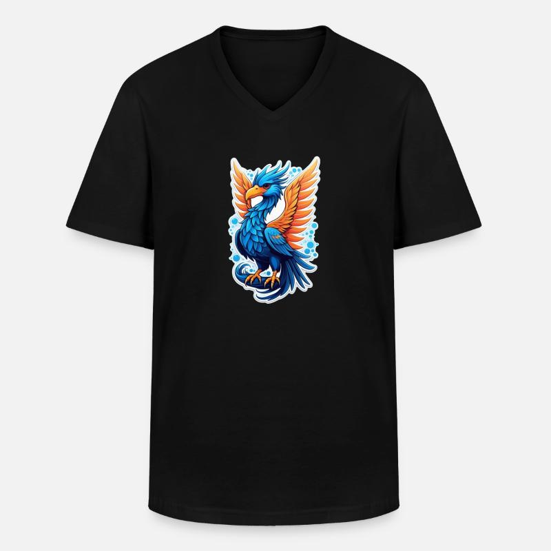 Phönix - Phönix - Feuervogel - Männer-T-Shirt mit V-Ausschnitt - Schwarz