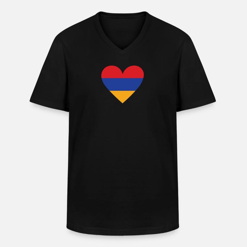 Armenia Heart - Men's V-Neck T-Shirt - black