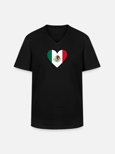 Mexico Heart - Men's V-Neck T-Shirt - black