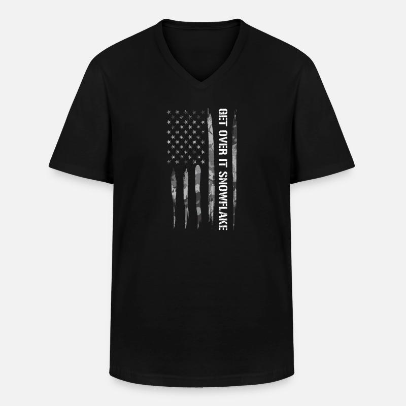 Get Over It Snowflake - Männer-T-Shirt mit V-Ausschnitt - Schwarz