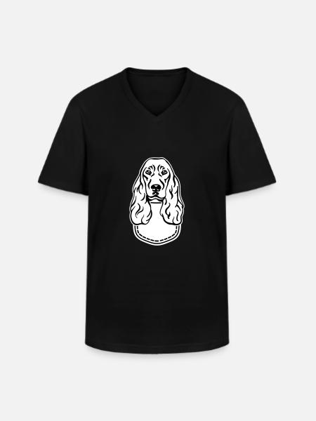 Cocker Spaniel - Men's V-Neck T-Shirt - black