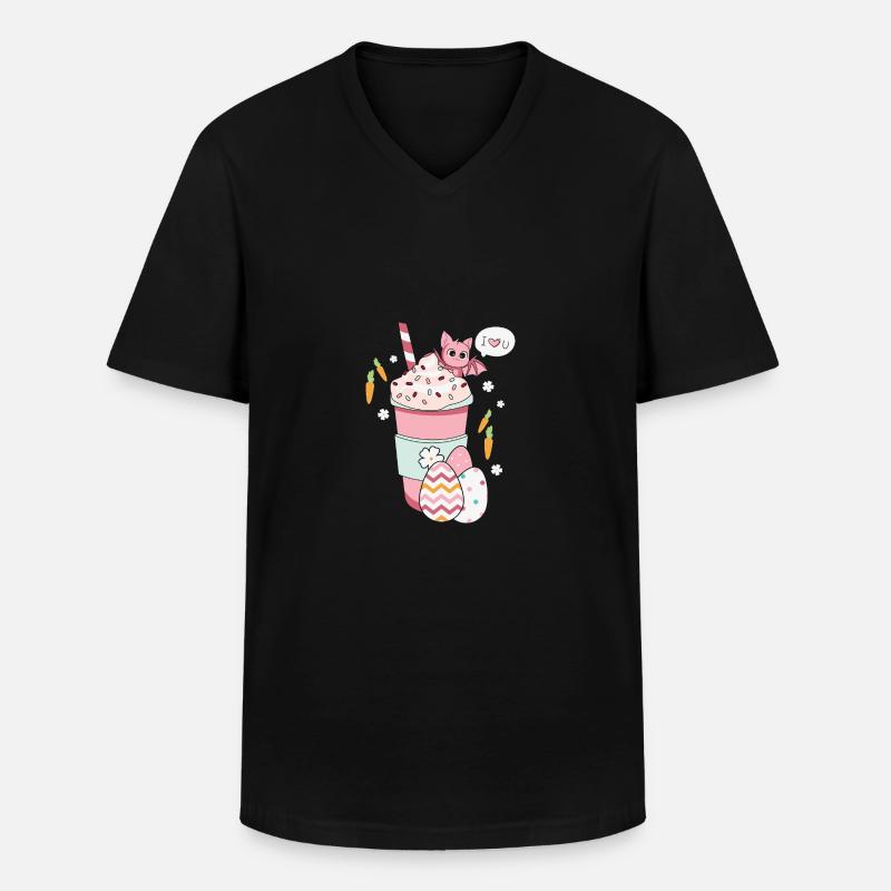BOW Easter Chibi Cup 02 - T-shirt col V Homme - noir