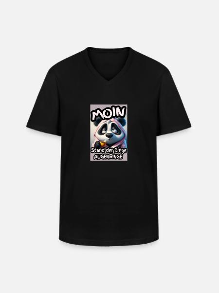 Augenringe am Morgen - Männer-T-Shirt mit V-Ausschnitt - Schwarz