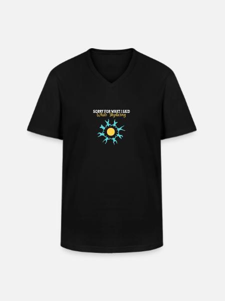 Parachute Skydiving Parachutists - Men's V-Neck T-Shirt - black