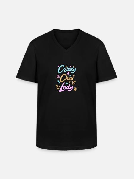 Chai Latte Tee trinken Teetrinker - Männer-T-Shirt mit V-Ausschnitt - Schwarz