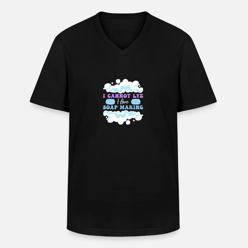Soap Making Handmade soap - Men's V-Neck T-Shirt - black