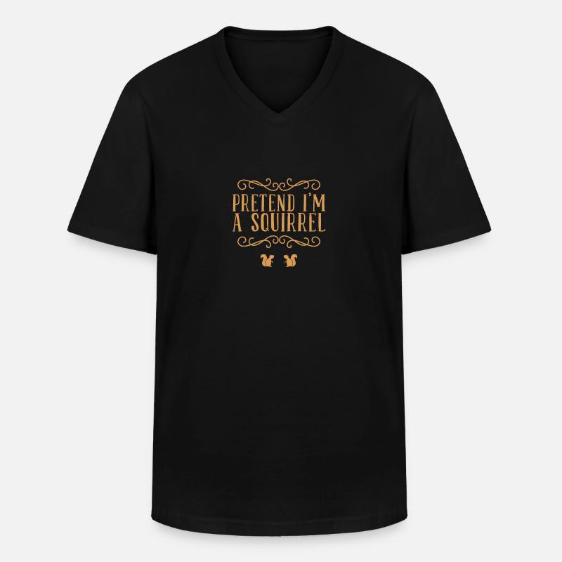 Eichhörnchen - Männer-T-Shirt mit V-Ausschnitt - Schwarz
