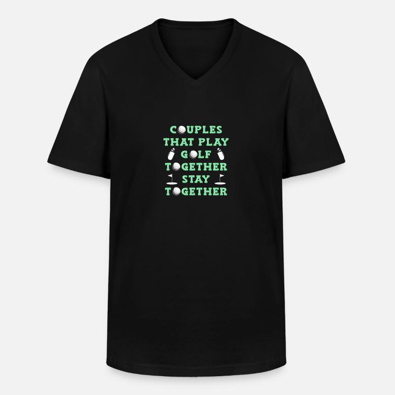 Golf Golfeurs Golfeurs - T-shirt col V Homme - noir
