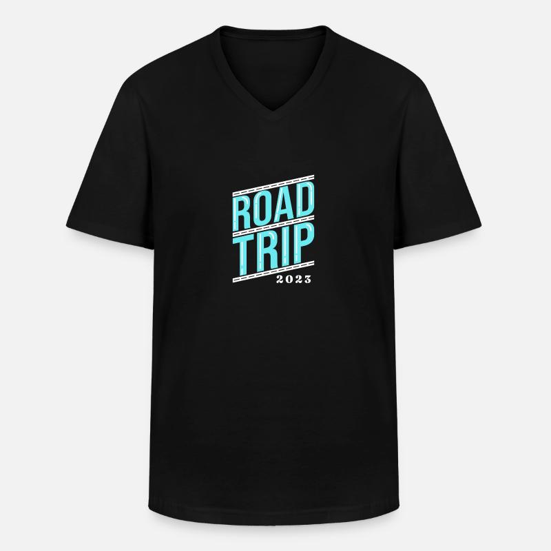 Road Trip - Männer-T-Shirt mit V-Ausschnitt - Schwarz
