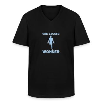 Wheelchair wheelchair access - Men's V-Neck T-Shirt - black - Front - AI Model Male 178 dark (178cm)