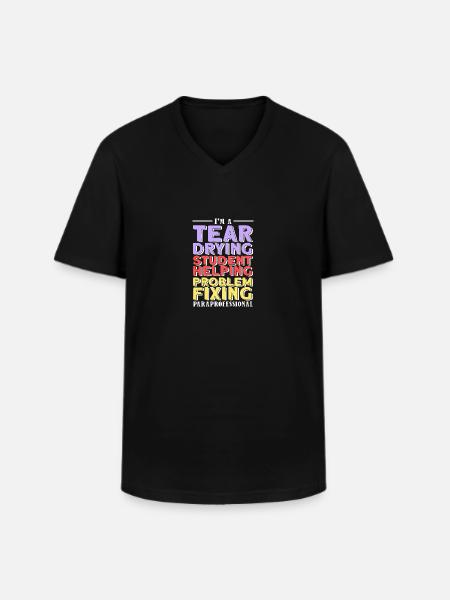 Paraprofessional - Men's V-Neck T-Shirt - black