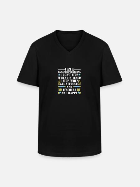 Paraprofessional - Men's V-Neck T-Shirt - black