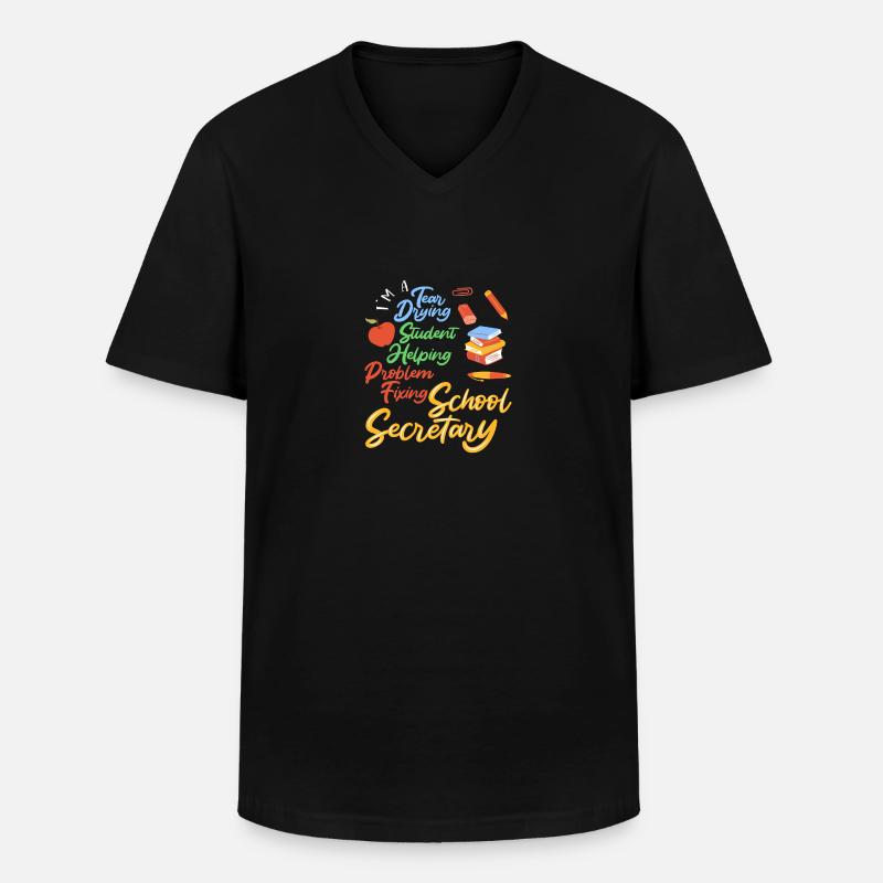 Paraprofessional - Männer-T-Shirt mit V-Ausschnitt - Schwarz