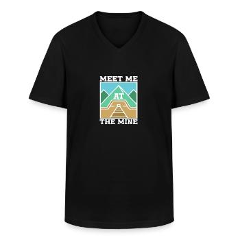 Mine Minenarbeiter - Männer-T-Shirt mit V-Ausschnitt - Schwarz - Vorne - AI Model Male 178 dark (178cm)