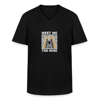 Mine Minenarbeiter - Männer-T-Shirt mit V-Ausschnitt - Schwarz - Vorne - AI Model Male 178 dark (178cm)