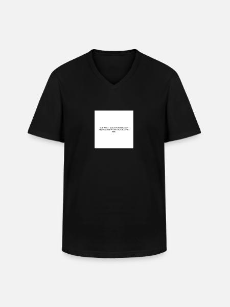 FORDI DU VAR FOR BANGE FOR AT PRØVE - Klassisk herre T-shirt med V-udskæring - sort