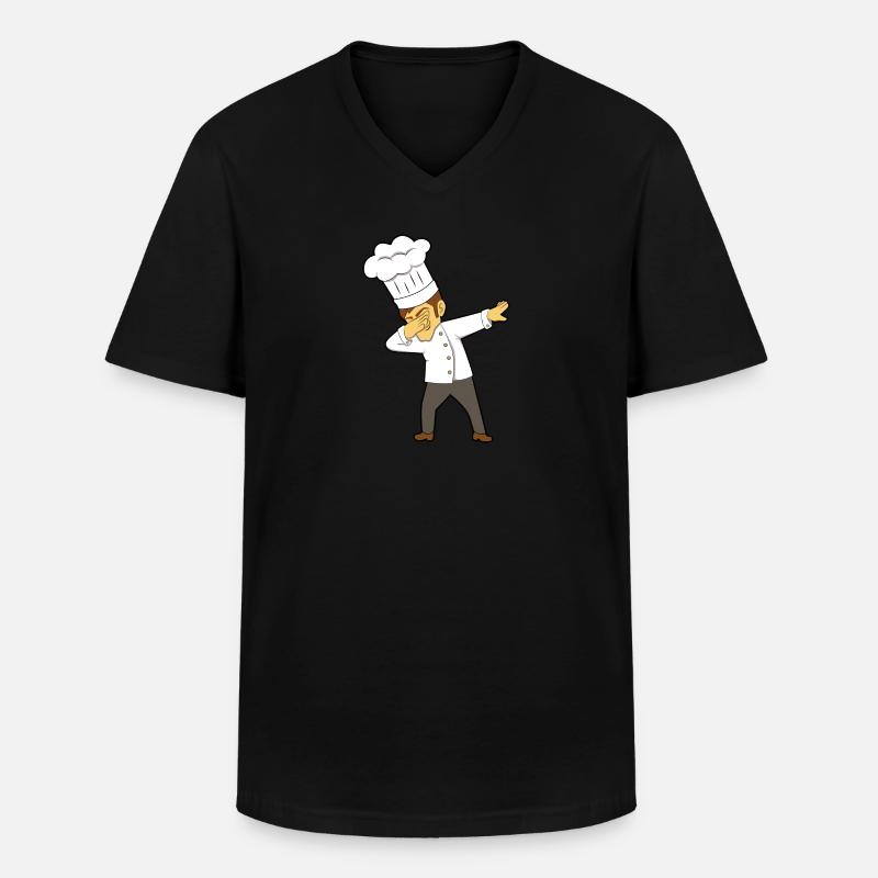 Koch Logo - Männer-T-Shirt mit V-Ausschnitt - Schwarz