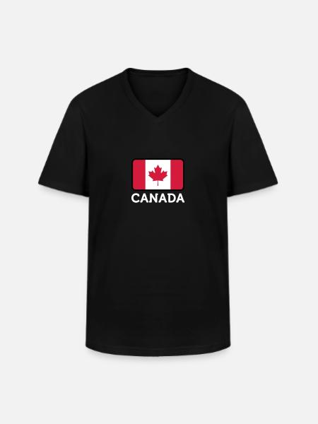 National Flag Of Canada - Men's V-Neck T-Shirt - black
